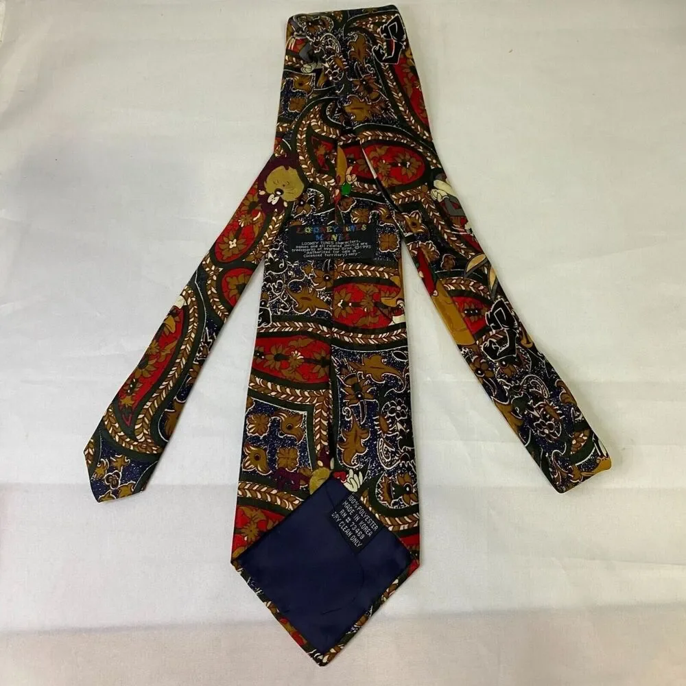 #6637 Looney Tunes Mania Paisley Necktie, Tie